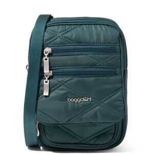 Baggallini Emerald Quilt RFID Journey Crossbody Bag/NWT